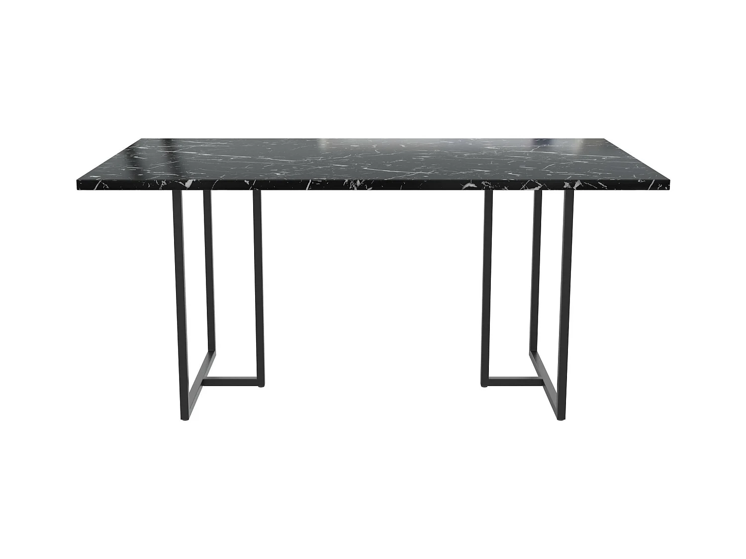 Astor | Table à manger en MDF marbre noir