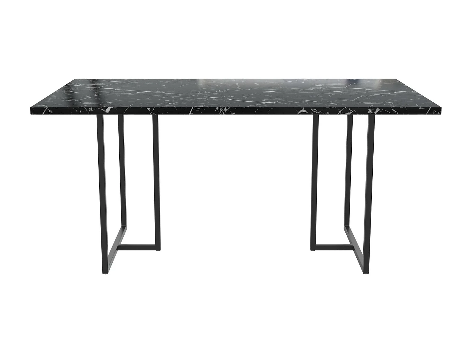 Astor | Table à manger en MDF marbre noir