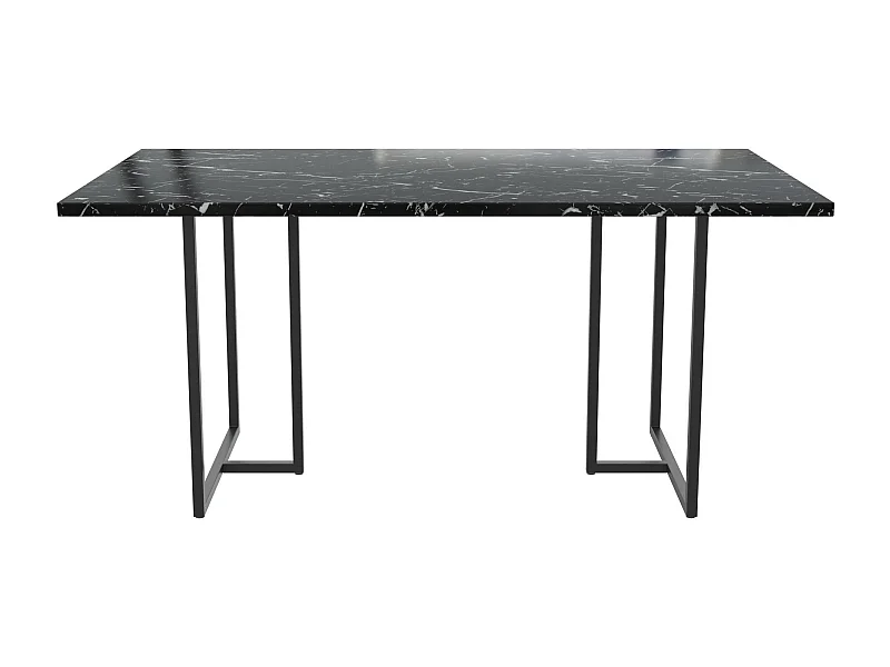 Astor | Table à manger en MDF marbre noir