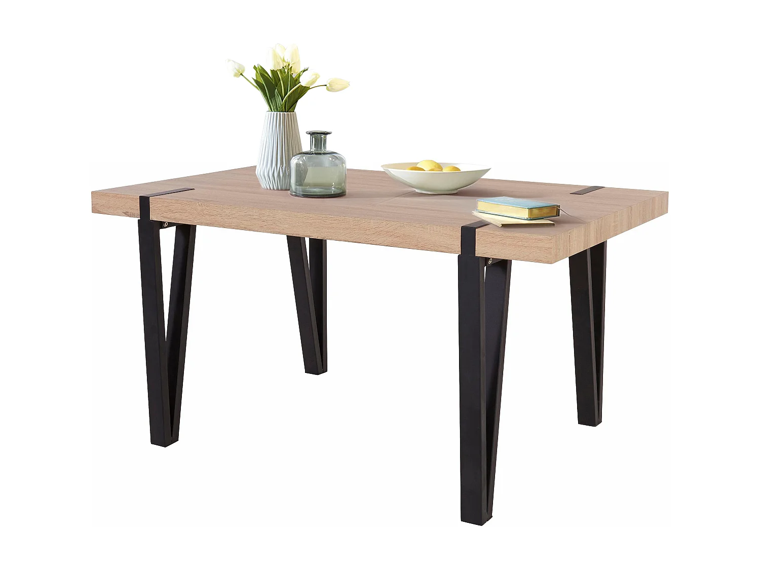 Sanchez | Mesa de Jantar 150 cm Carvalho Preto