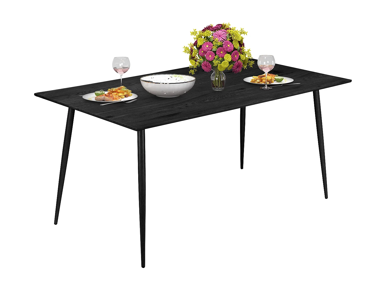 Tisch 120 cm Schwarz Schwarz