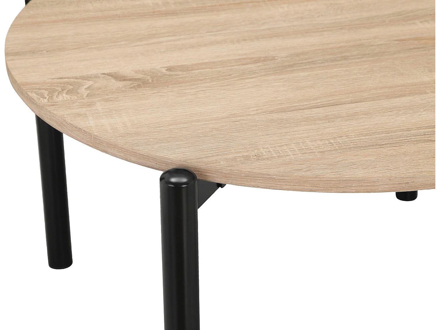 Caleb Salontafel Ø80 Wild Eiken Zwart