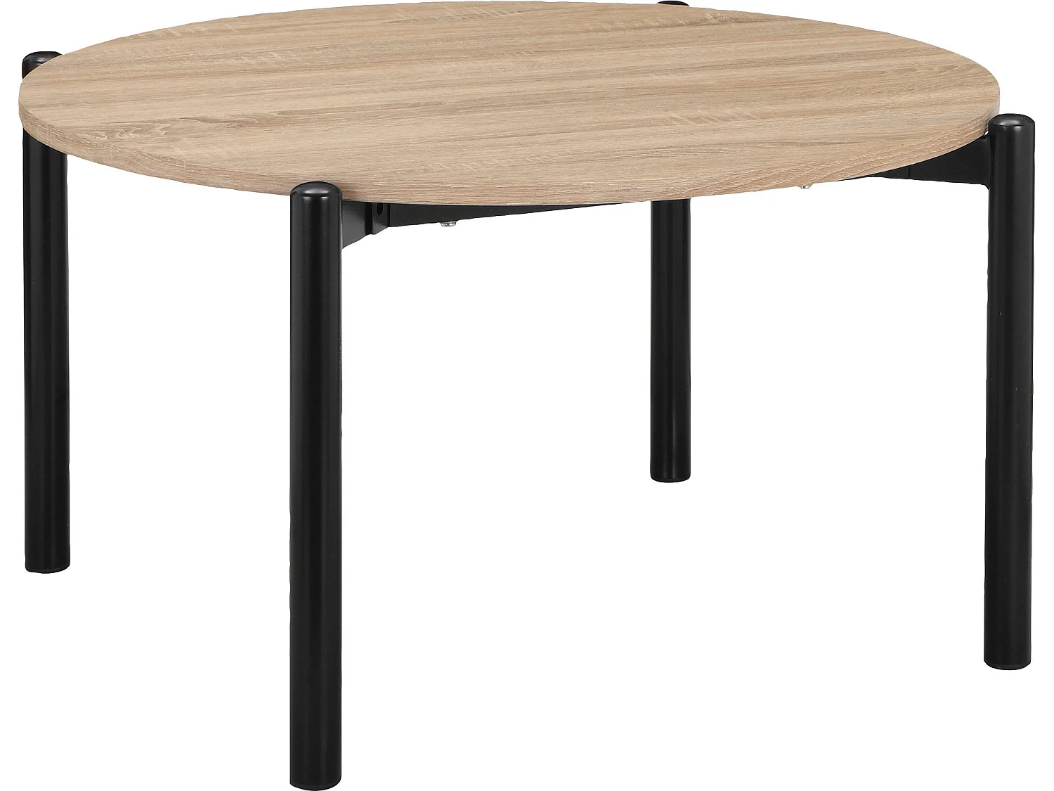 Caleb Salontafel Ø80 Wild Eiken Zwart