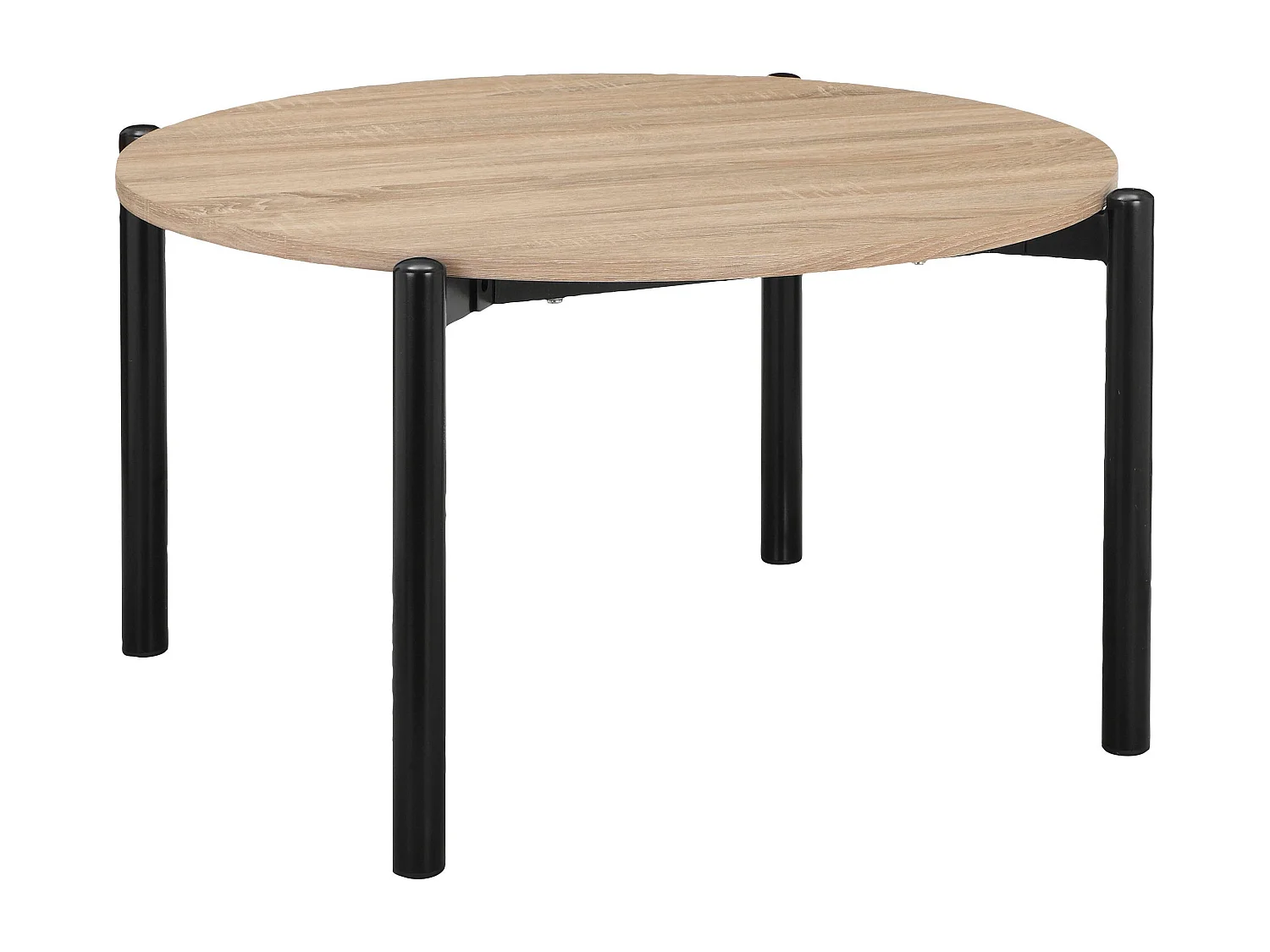 Caleb Salontafel Ã˜80 Wild Eiken Zwart