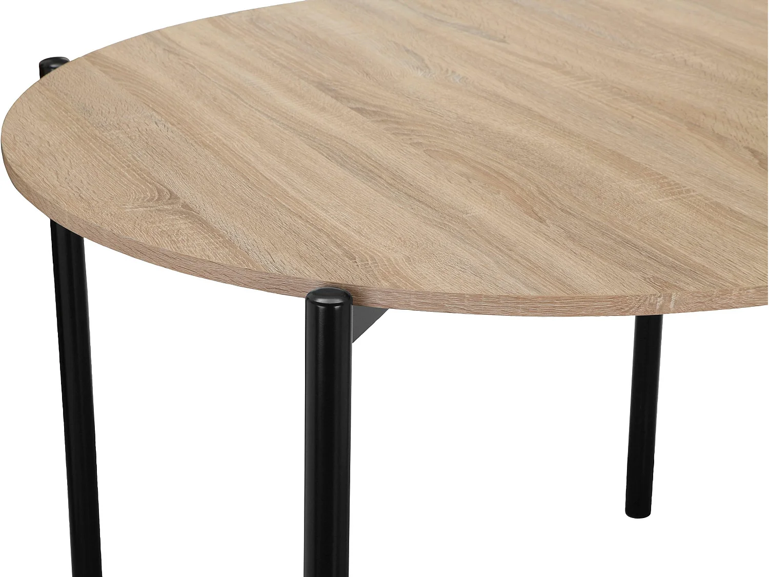 Caleb Salontafel Ã˜80 Wild Eiken Zwart