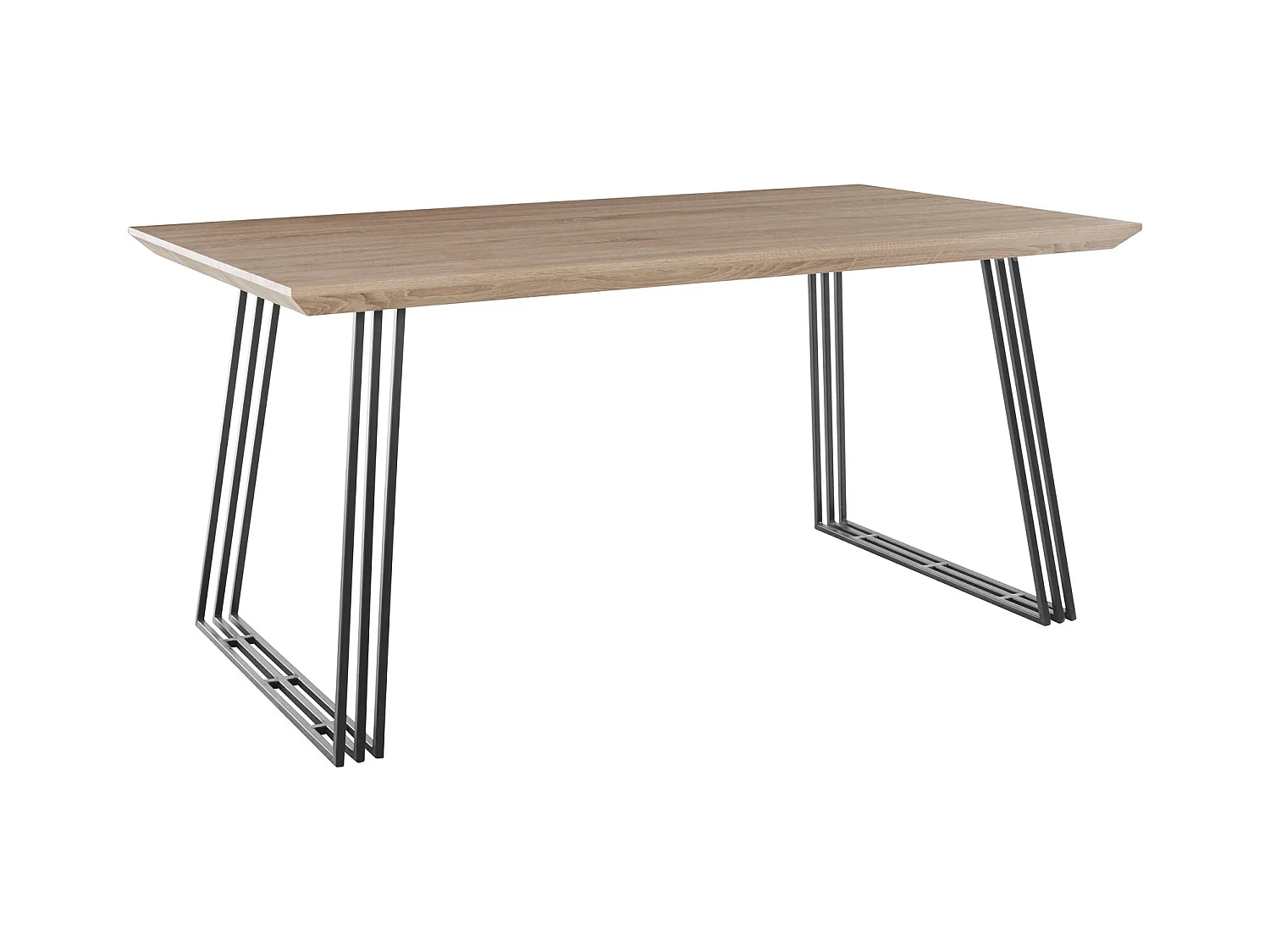 Kairo|Table à manger en effet chêne noir 6 personnes L160