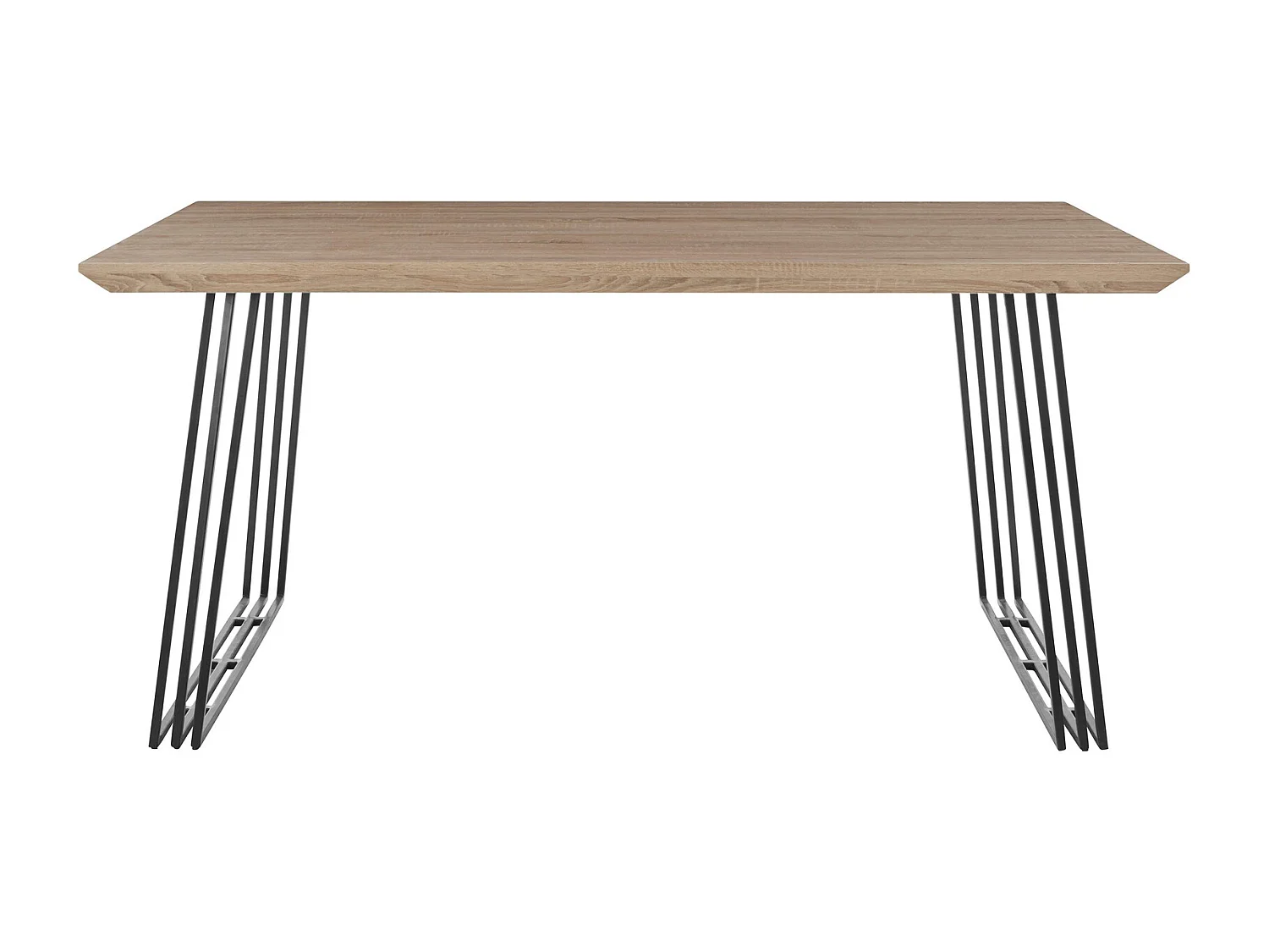 Kairo|Table à manger en effet chêne noir 6 personnes L160