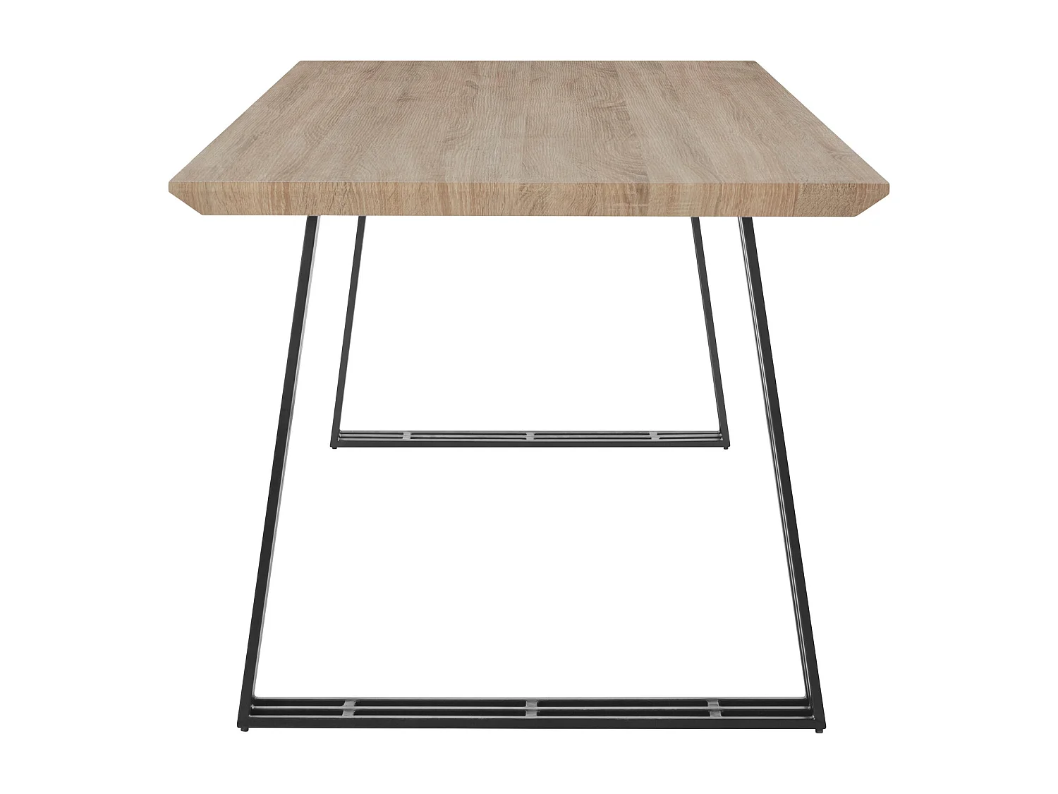 Kairo|Table à manger en effet chêne noir 6 personnes L160