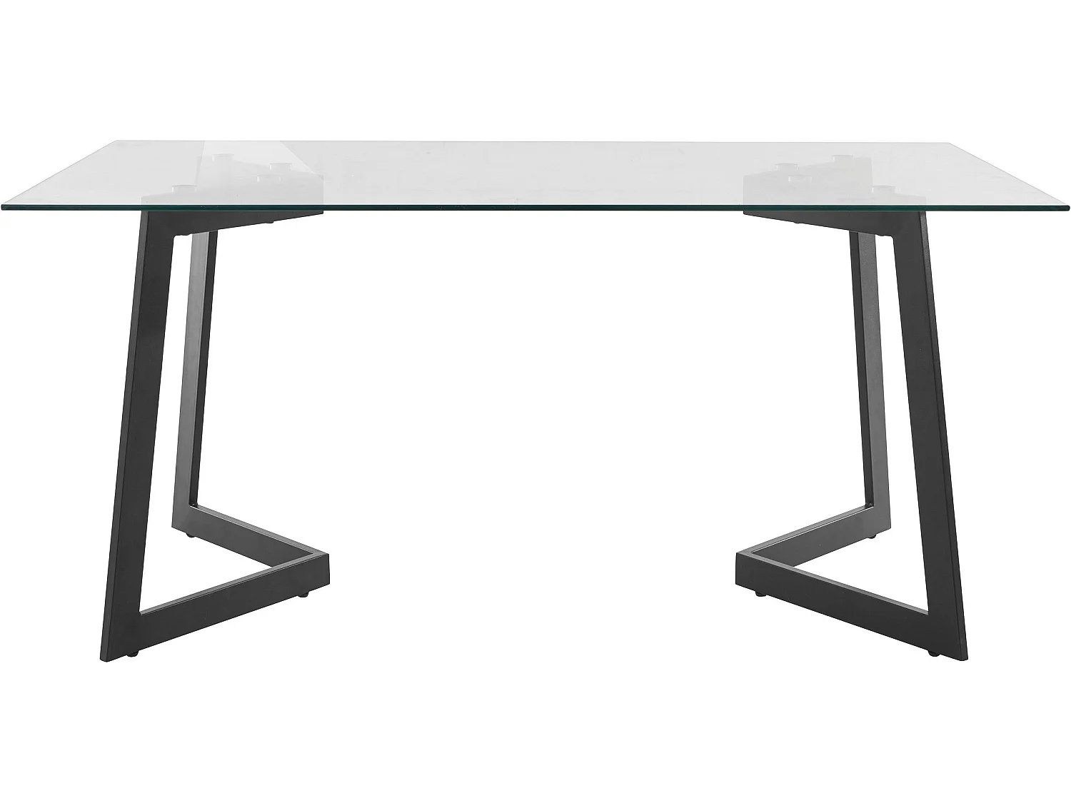 Tina|Table à manger en verre noir