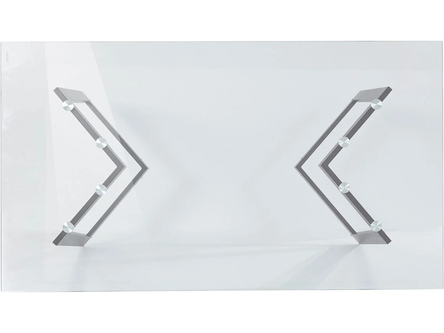 Tina | Mesa de Jantar em Vidro 160x90 cm 6 lugares Estrutura Preto