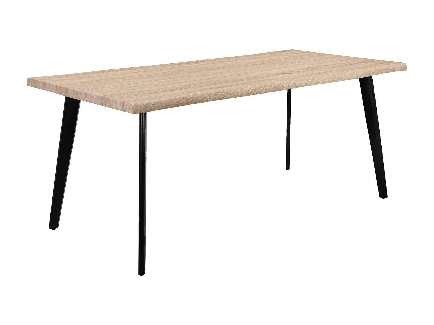 Esstisch 180 cm Eiche Schwarz