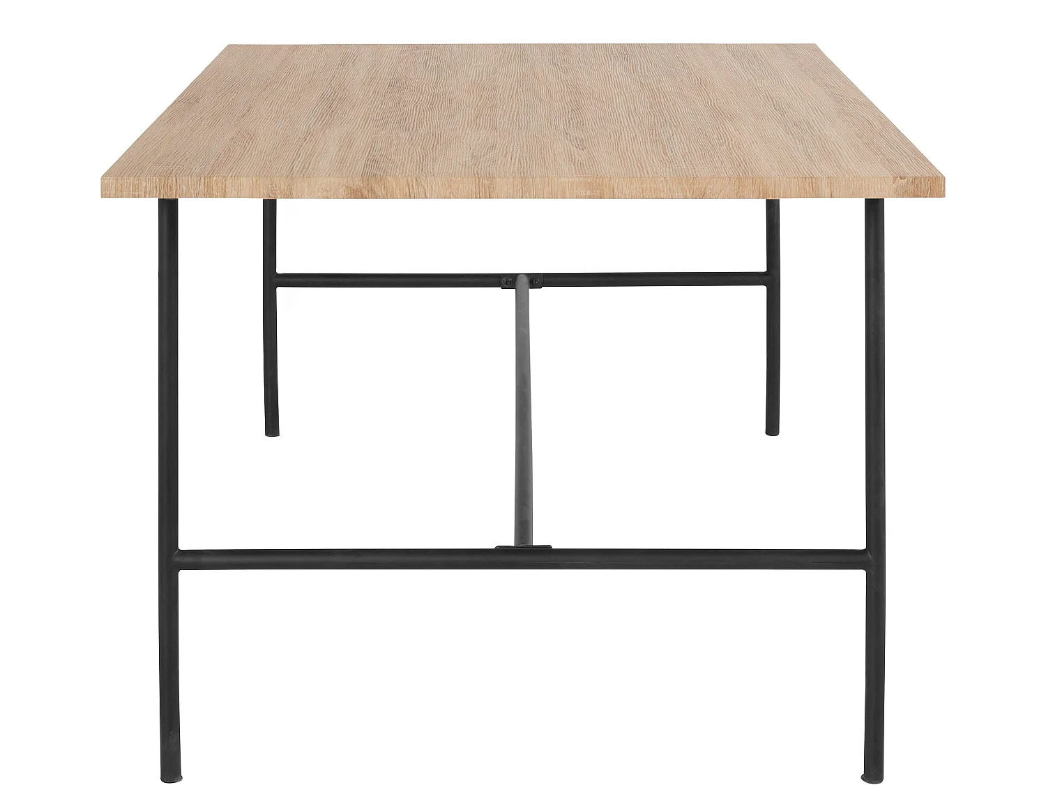 Acer | Mesa de Jantar 160 cm 6 lugares em Carvalho Preto