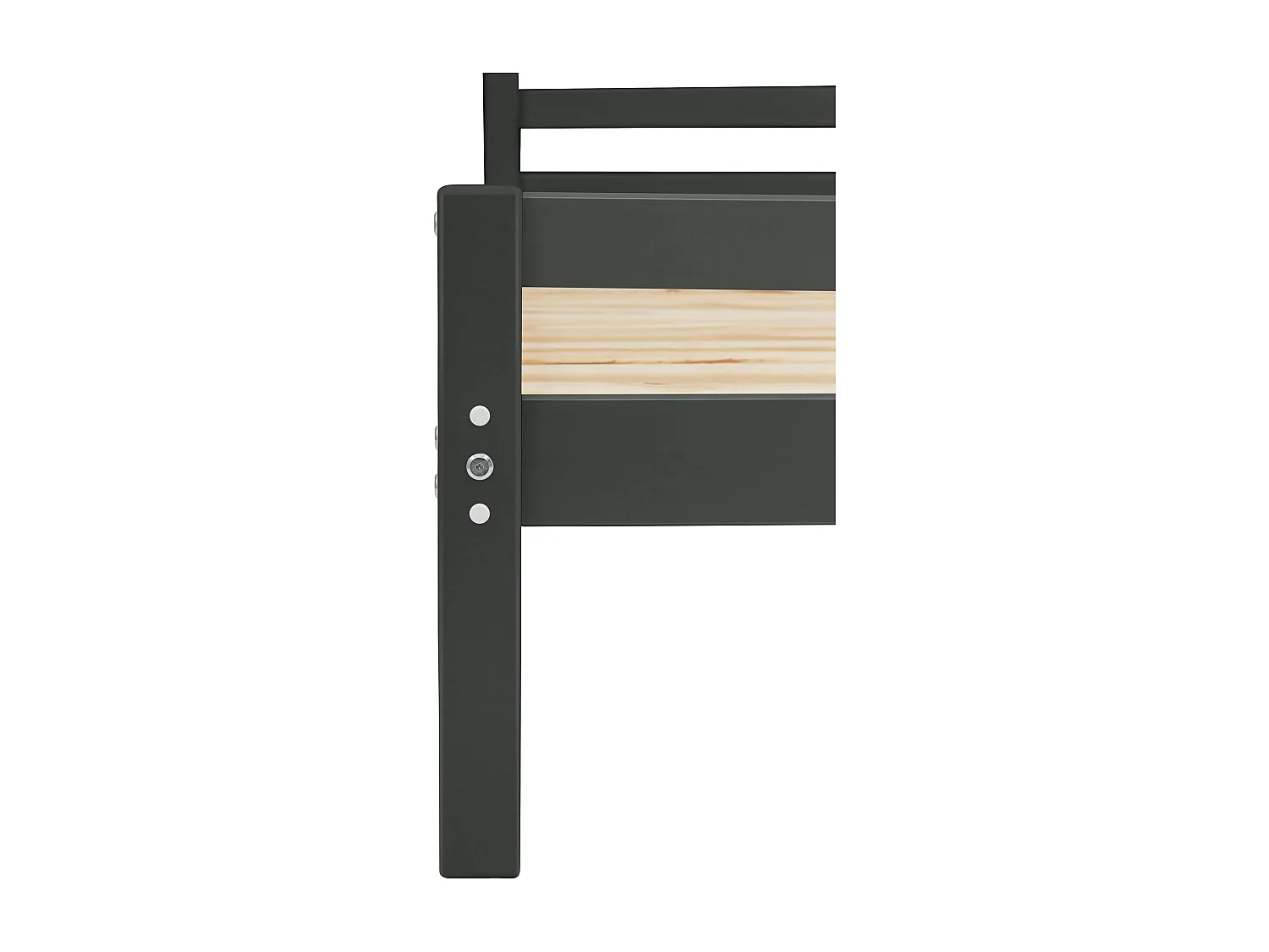 Alpi|Lit cabane en bois gris 90x200