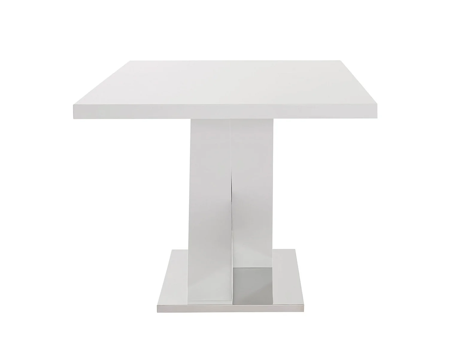 Ali|Table à manger en mélaminé blanc 8 personnes L160