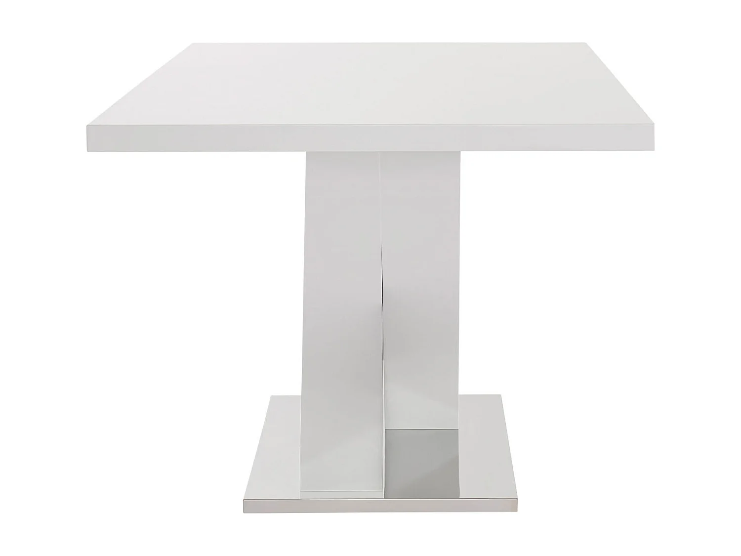 Ali|Table à manger en mélaminé blanc 8 personnes L160