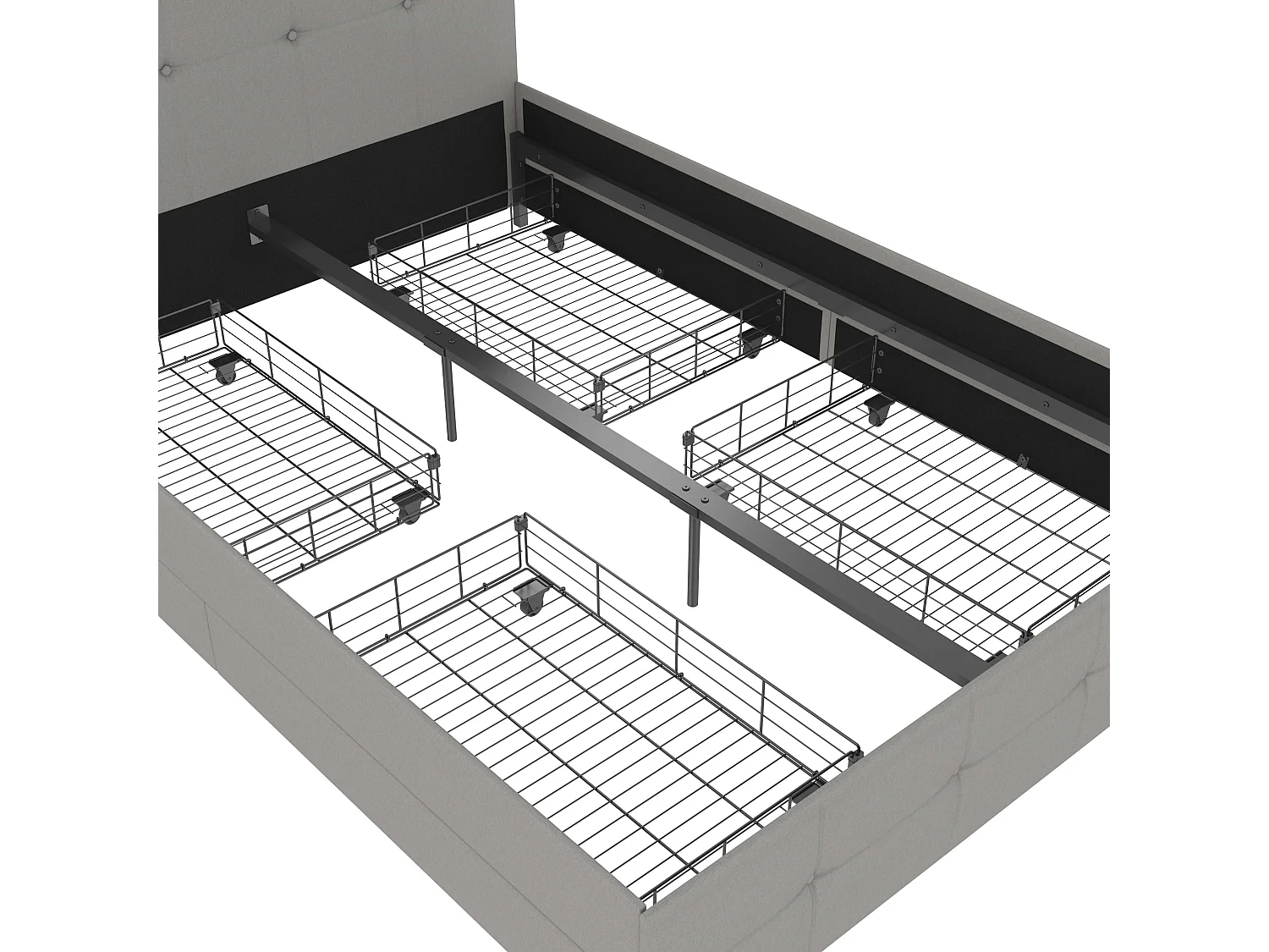 Rosetta 140x200 4 cassetti Grigio Chiaro