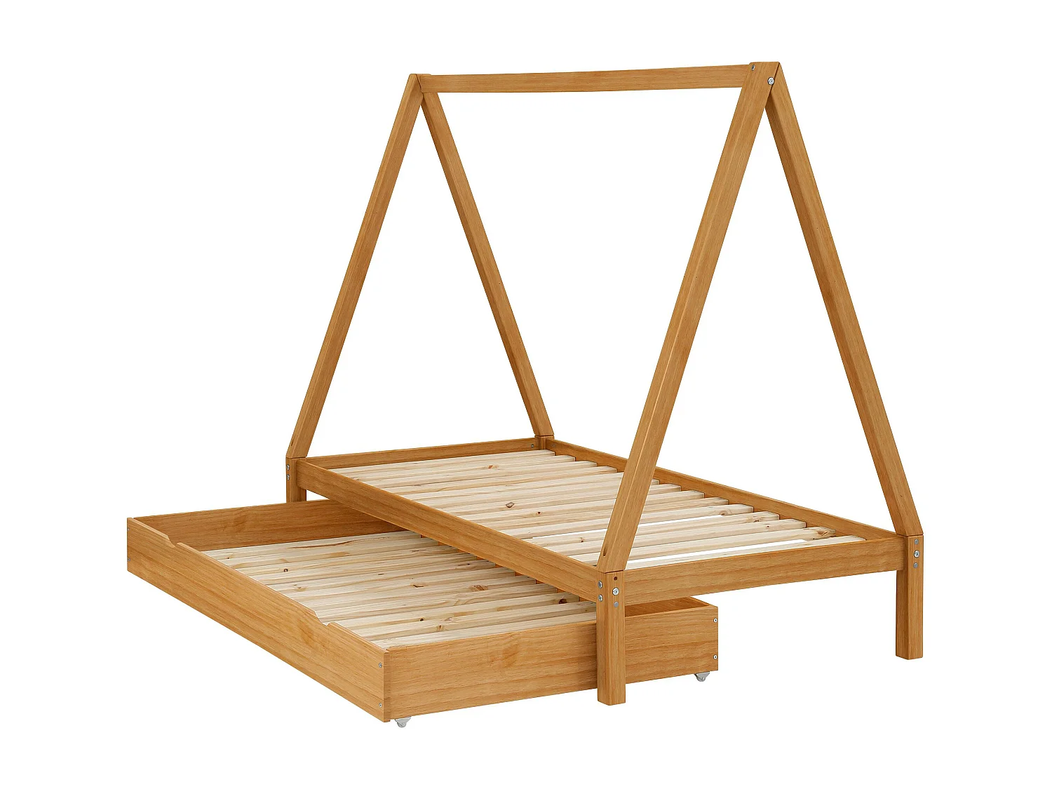 Alpi|Lit tipi gigogne en pin 90x200