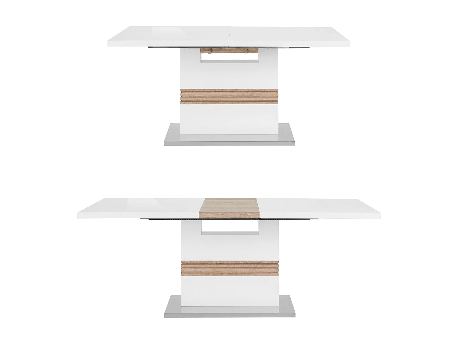 Perez|Table à manger en mélaminé avec rallonge 8 personnes L160