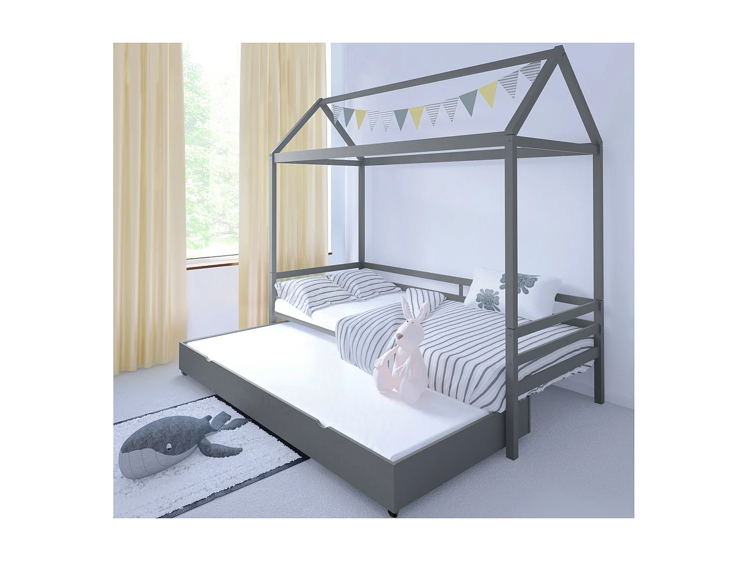 Alpi2 daybed met baldakijn grijs