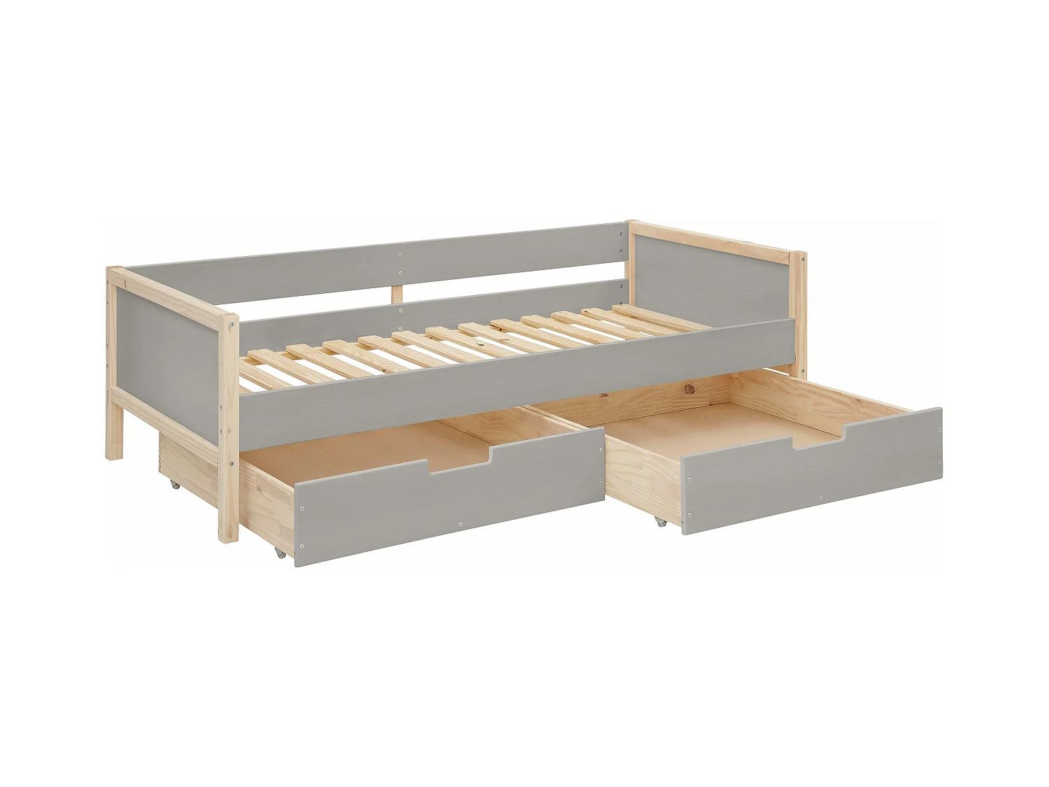 Square Line|Lit de jour Grey Nature