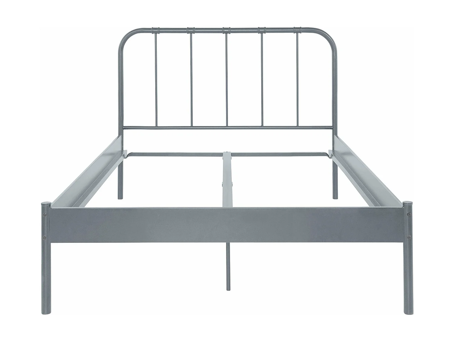 Aaron bed 140 grijs metaal