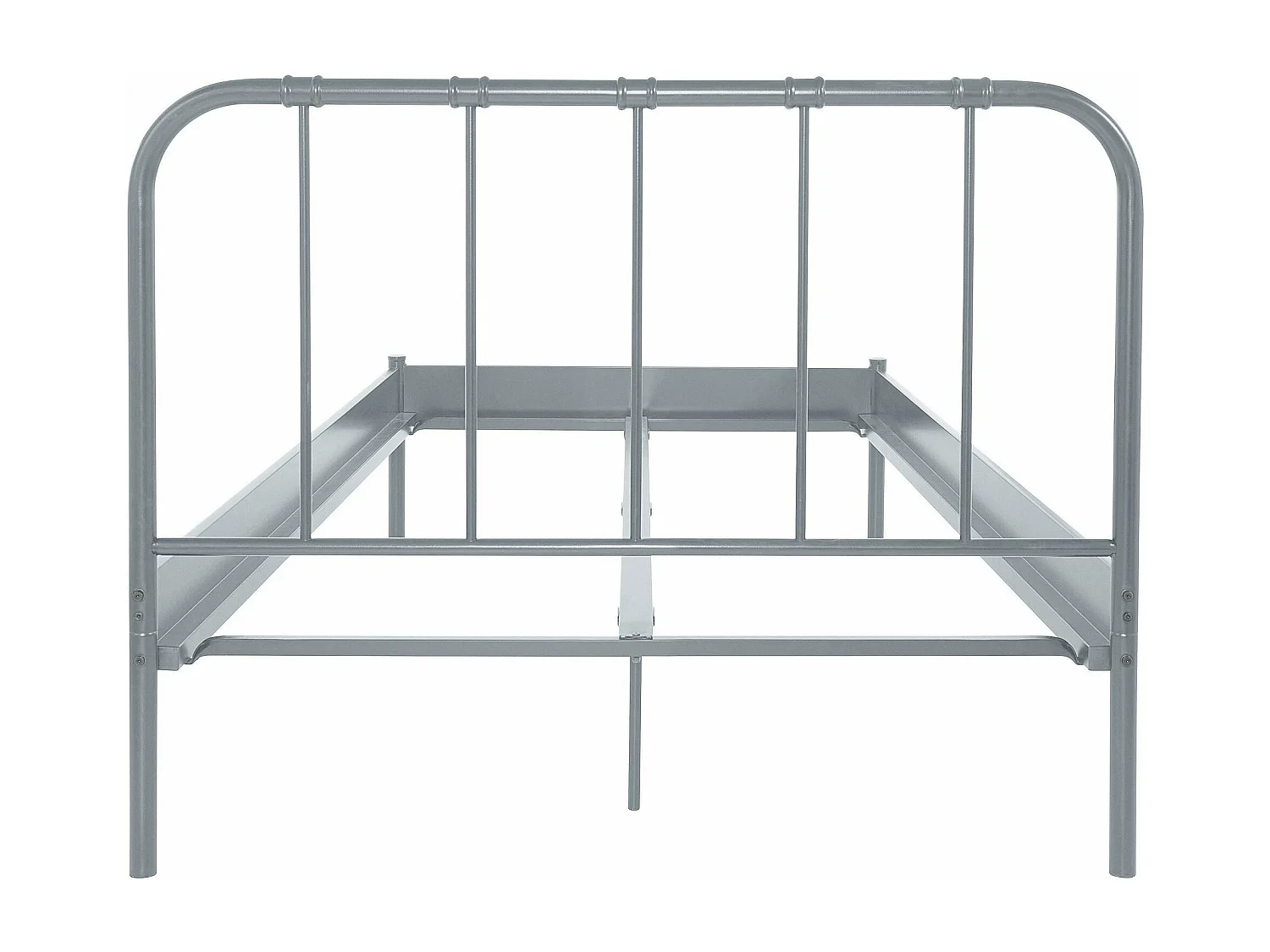 Aaron bed 140 grijs metaal