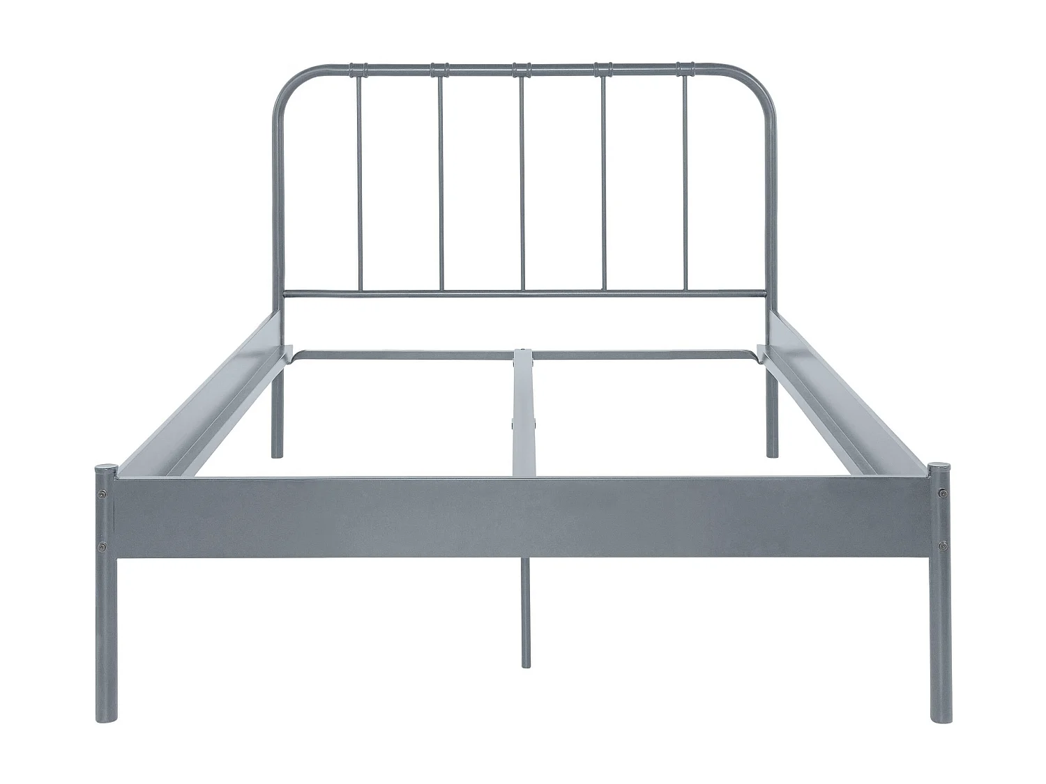 Aaron|Lit en métal gris 140x200