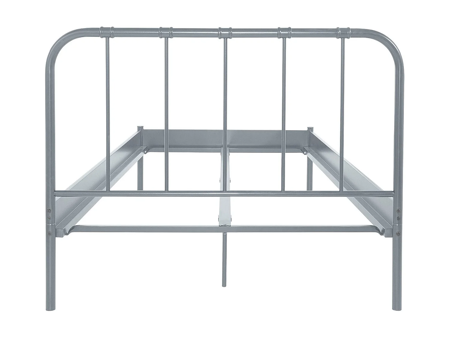 Aaron|Lit en métal gris 140x200
