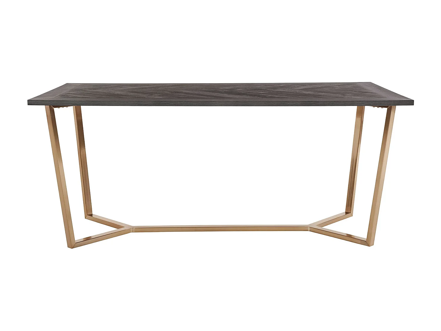 Dark Wood|Table à manger en effet bois marron 8 personnes L175