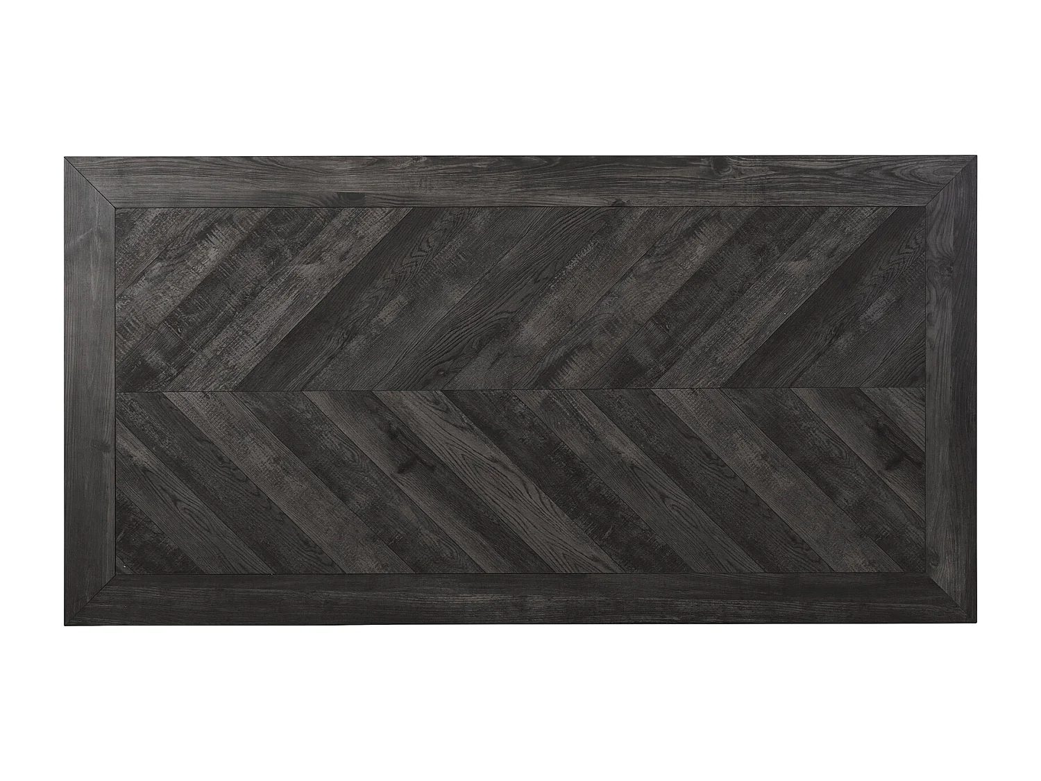 Dark Wood|Table à manger en effet bois marron 8 personnes L175