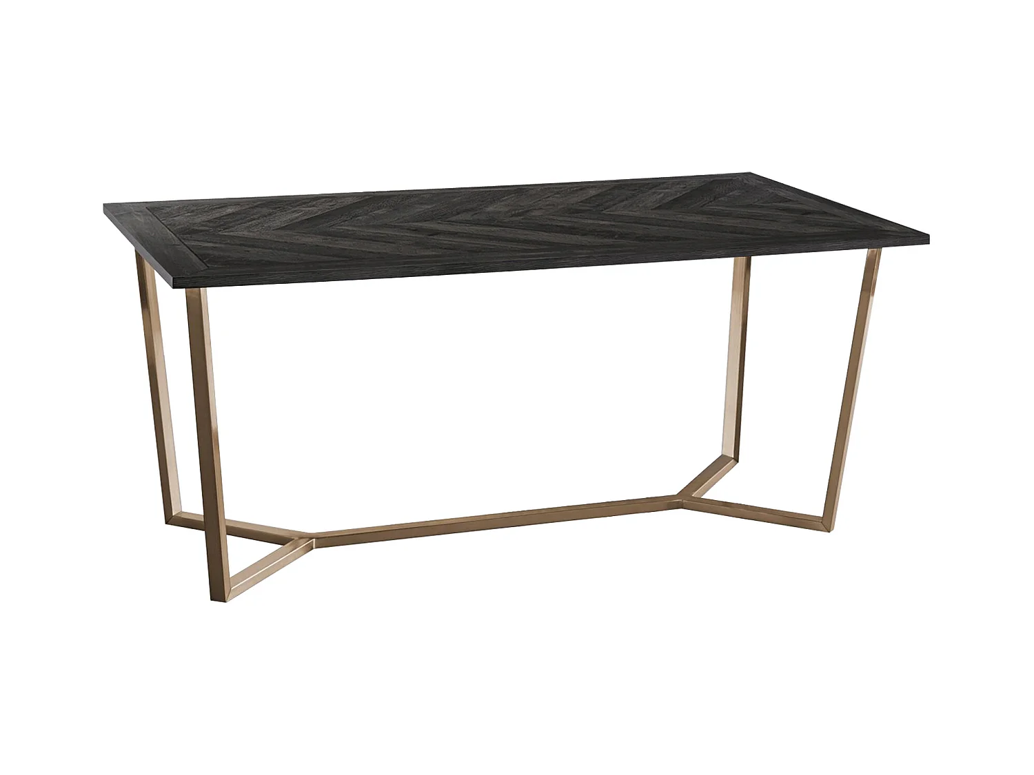 Dark Wood|Table à manger en effet bois marron 8 personnes L175
