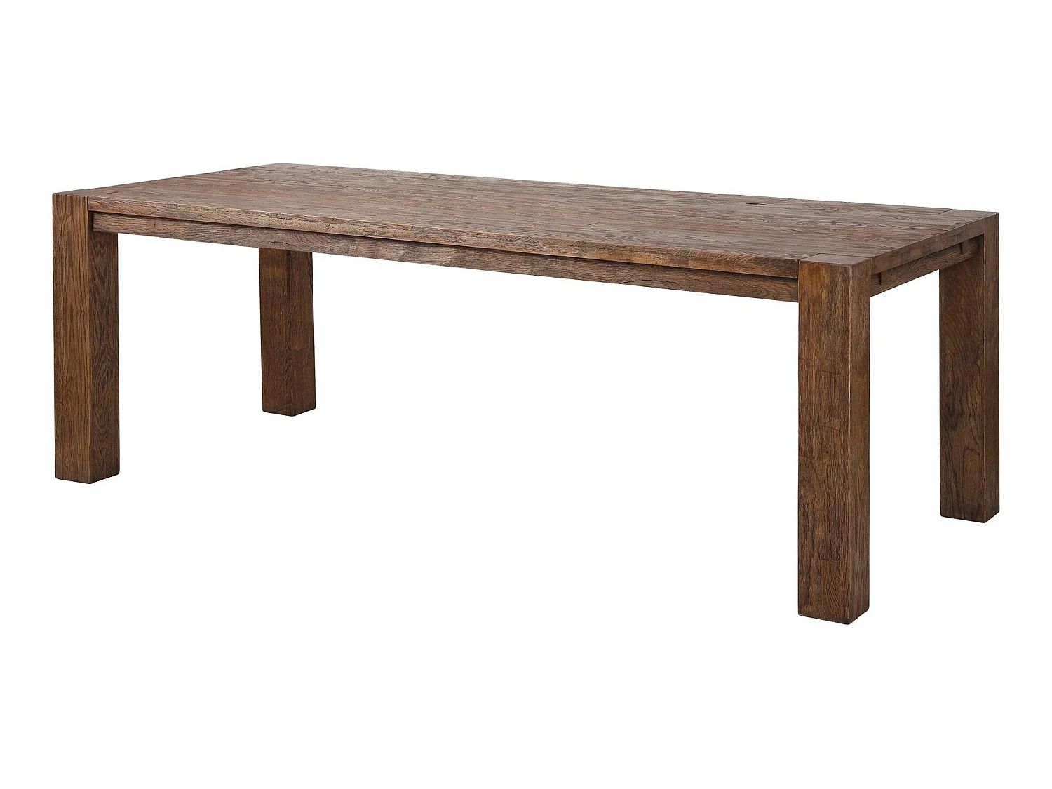 Marianne| Table à manger 220 cm 8 places effet chêne fumé