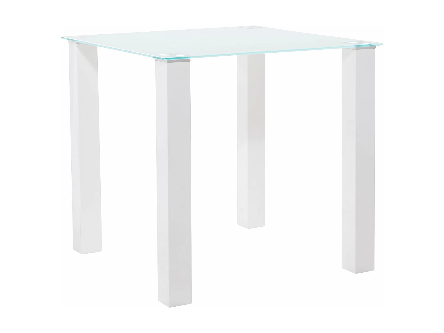 Norma | Table à manger en verre blanc 4 personnes L80