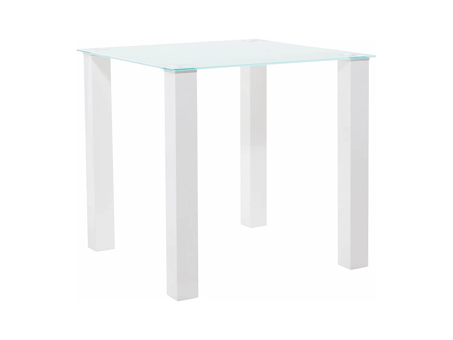 Norma | Table à manger en verre blanc 4 personnes L80