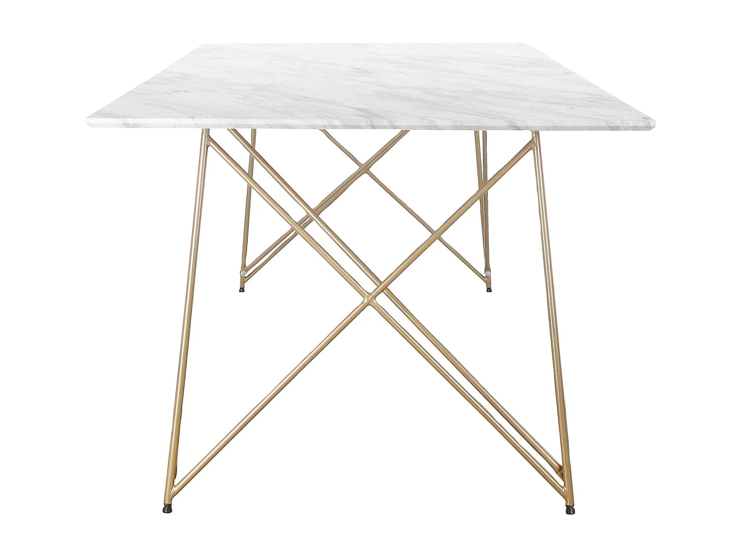 Asama|Table à manger en effet marbre doré 8 personnes L200