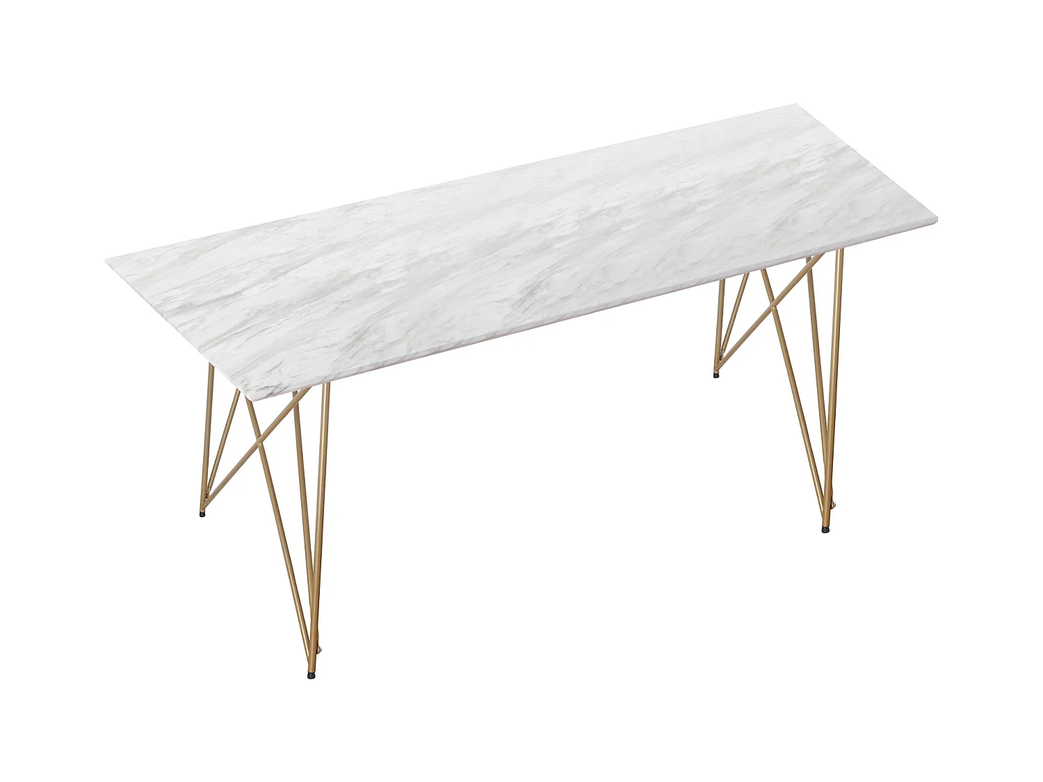 Mesa de comedor Asama 200x100 mármol dorado