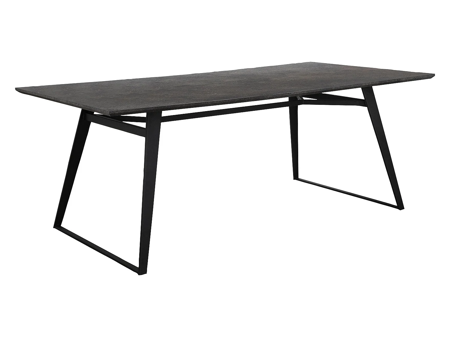 Fuji|Table à manger 200x100 cm Marron Gris Noir