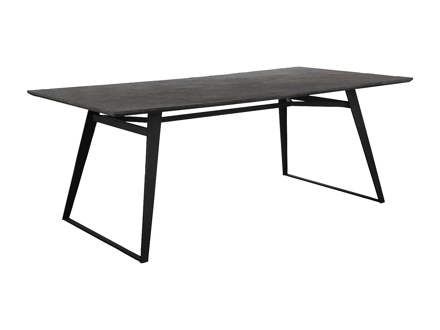 Fuji Esstisch 200x100 Braungrau Schwarz