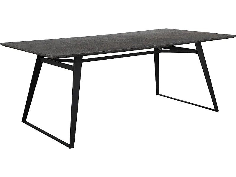 Fuji Eettafel 200x100 Bruingrijs Zwart