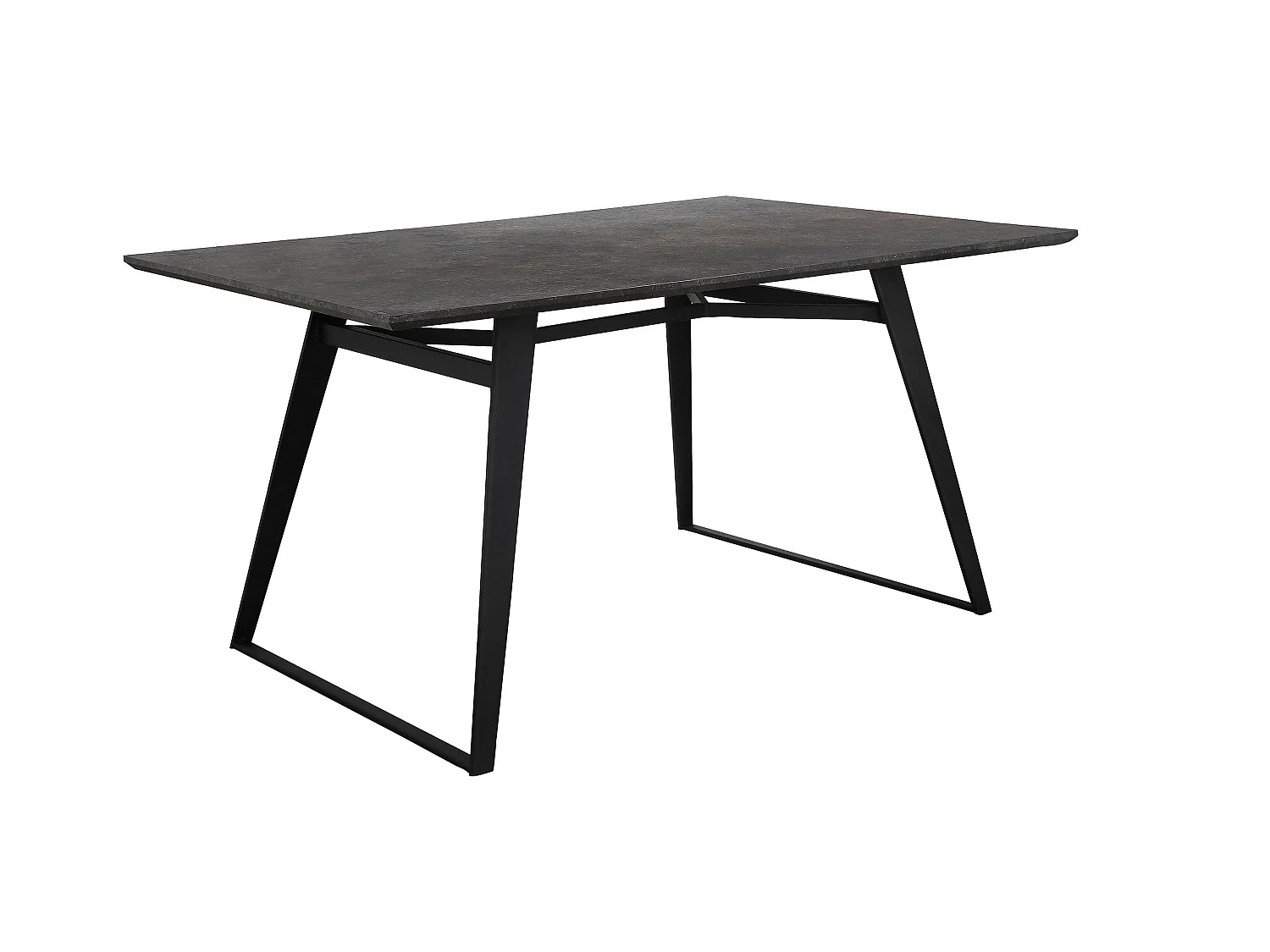 Fuji|Table de salle à manger 120x80 cm Marron Gris Noir