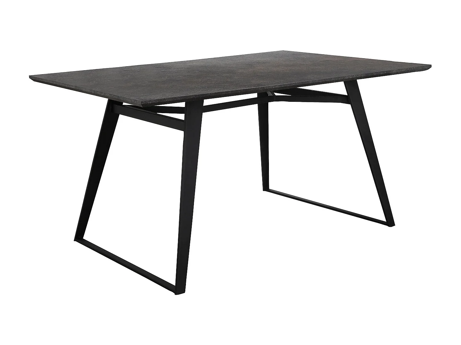 Fuji|Table de salle à manger 120x80 cm Marron Gris Noir