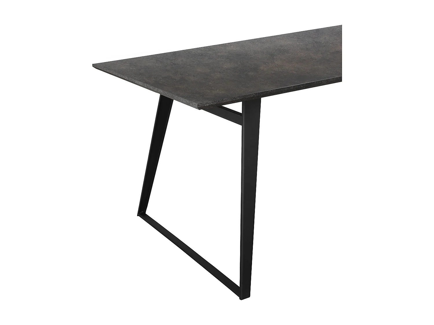 Fuji|Table de salle à manger 120x80 cm Marron Gris Noir