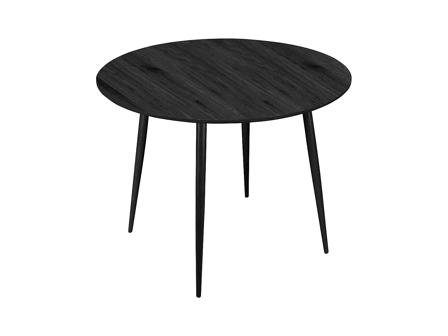 Monza|Table à manger en effet bois noir 4 personnes D100