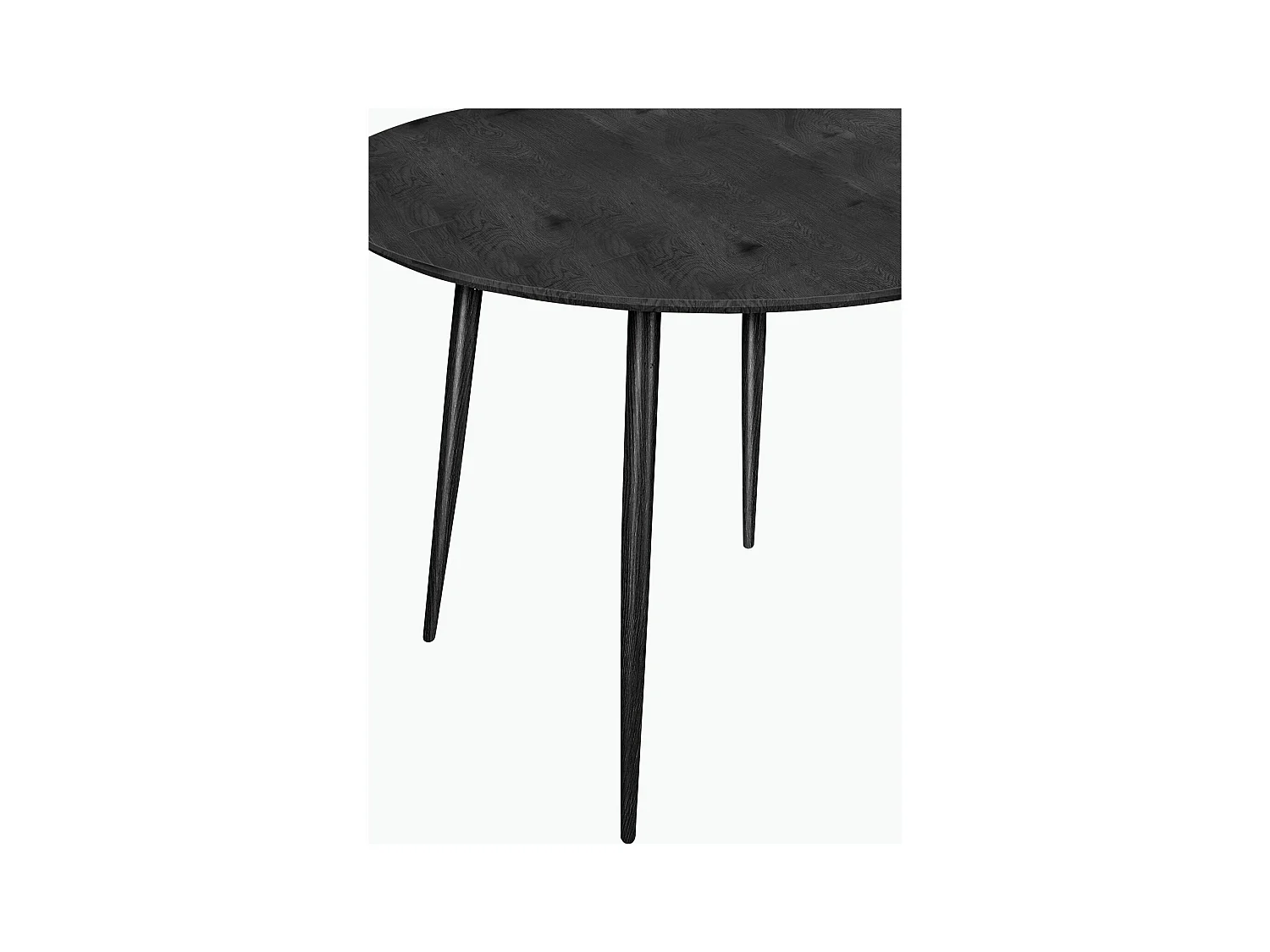 Monza|Table à manger en effet bois noir 4 personnes D100