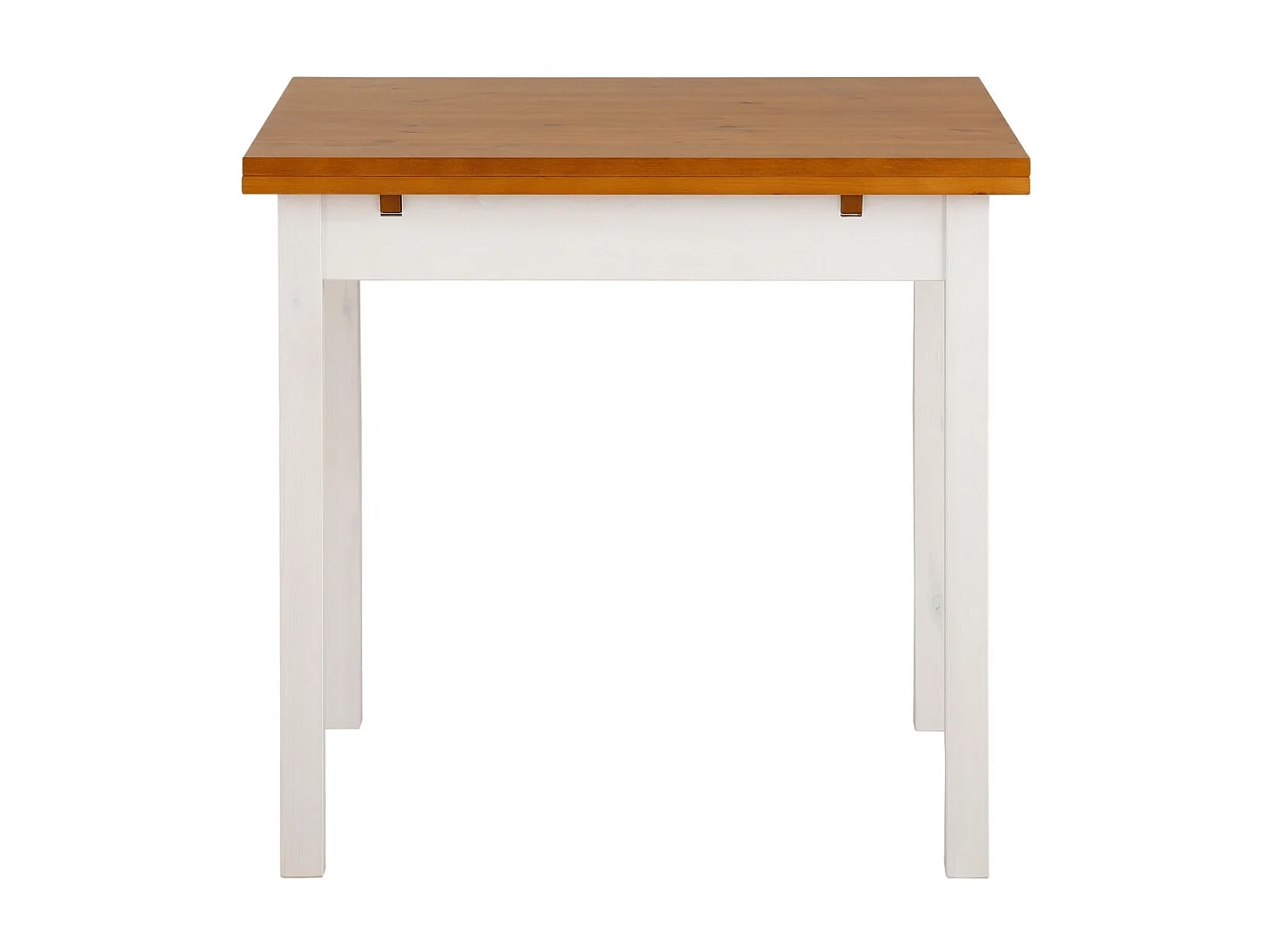 Maike|Table à manger en pin marron blanc 4 personnes L80