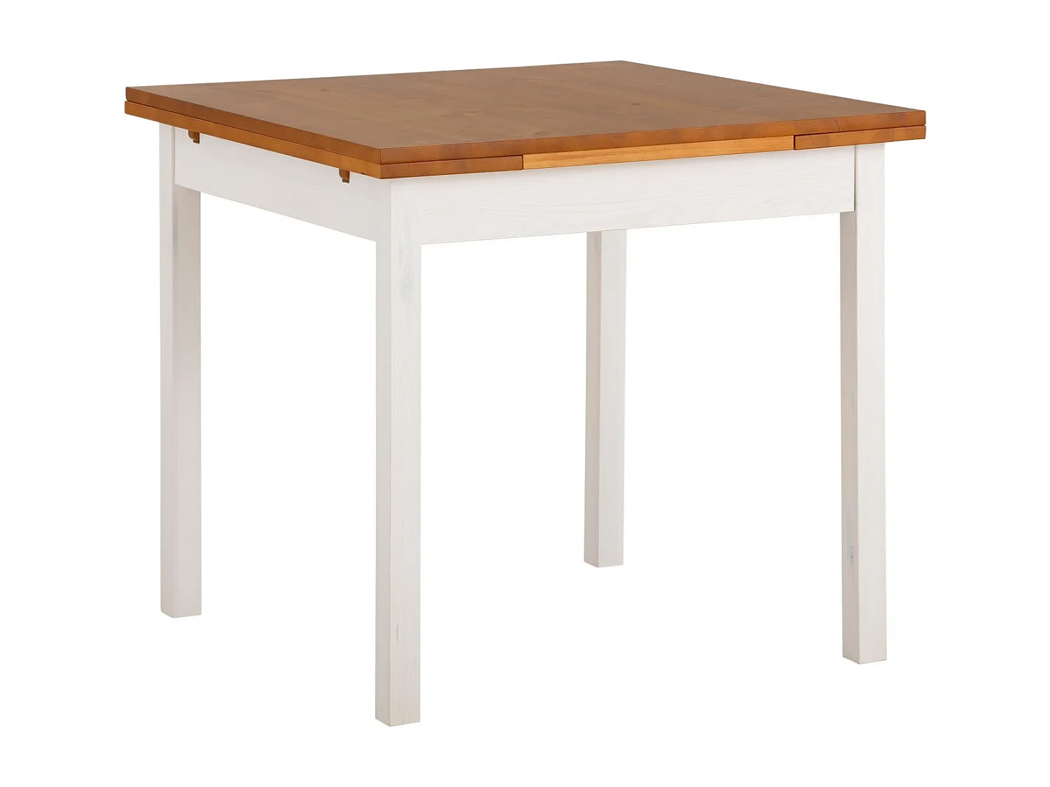 Maike|Table à manger en pin marron blanc 4 personnes L80