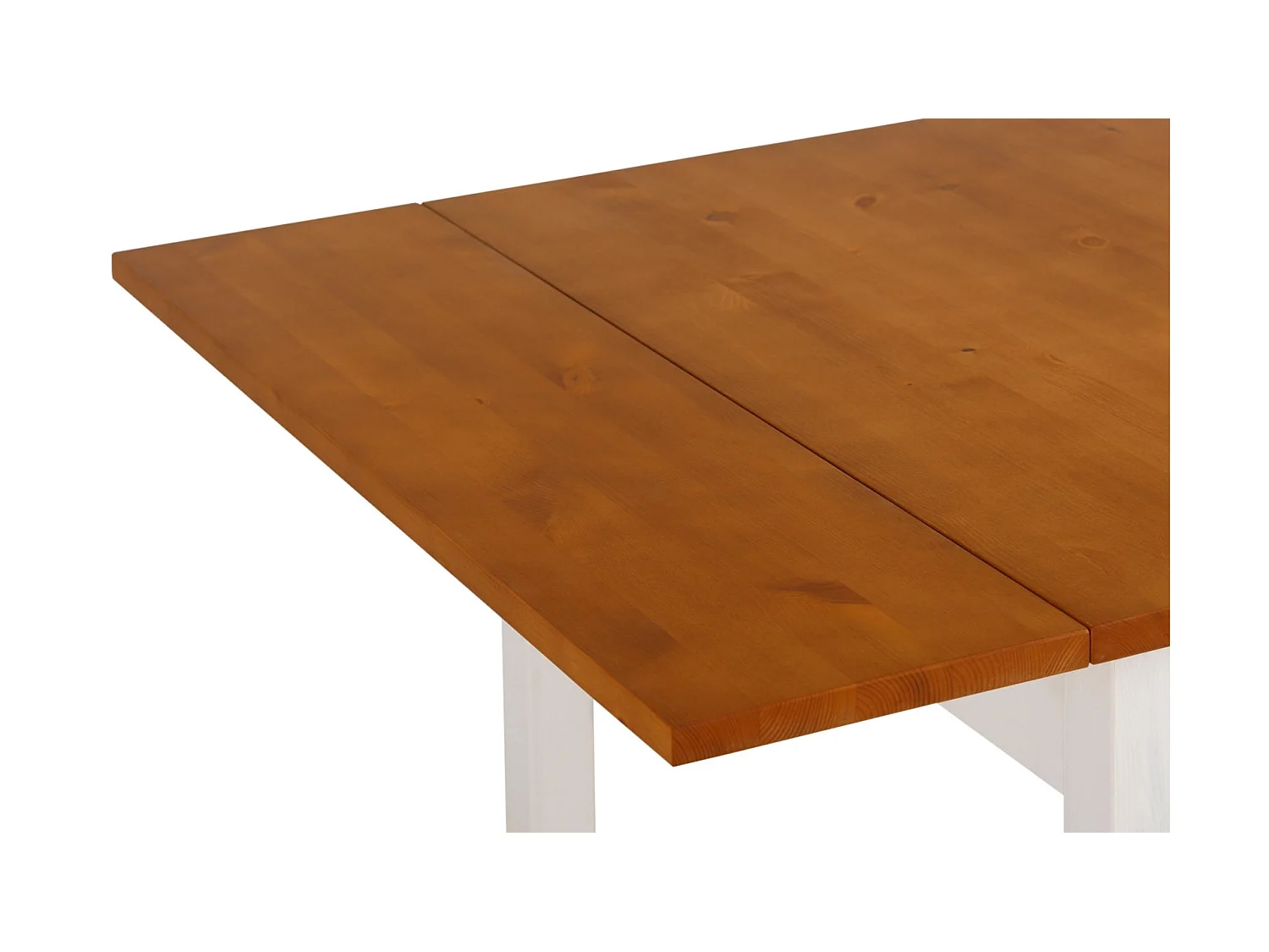 Maike|Table à manger en pin marron blanc 4 personnes L80