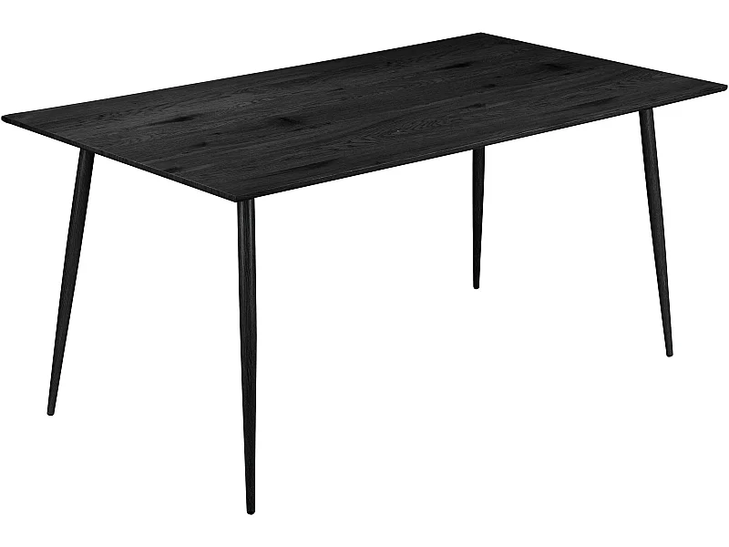 Monza|Table à manger en effet bois noir 8 personnes L160