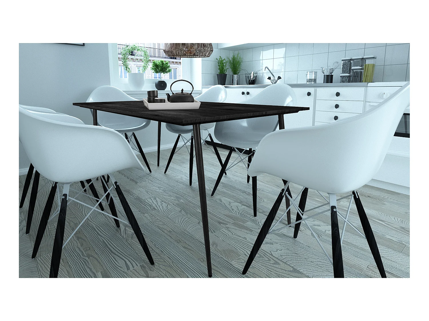 Monza Tafel 160 Zwart Zwart