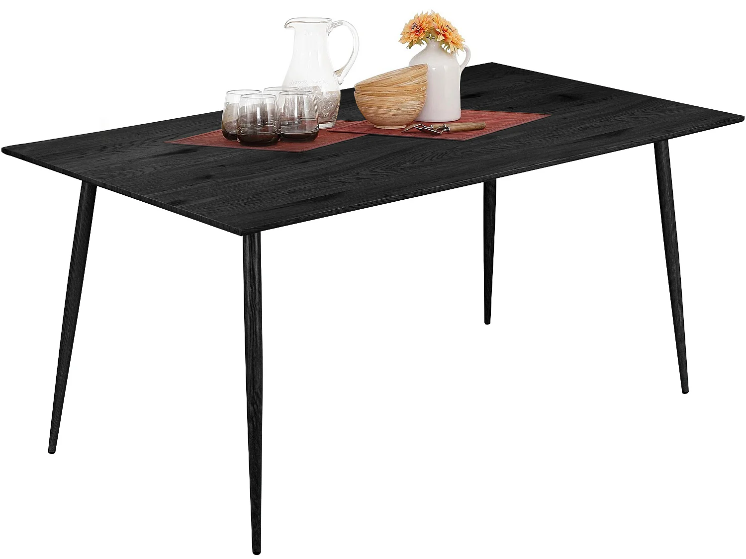 Monza Tafel 160 Zwart Zwart